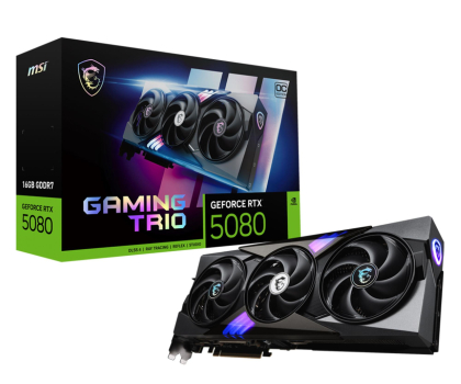 Karta graficzna MSI GeForce RTX 5080 Gaming Trio OC 16GB GDDR7 DLSS4 5080 16G GAMING TRIO OC